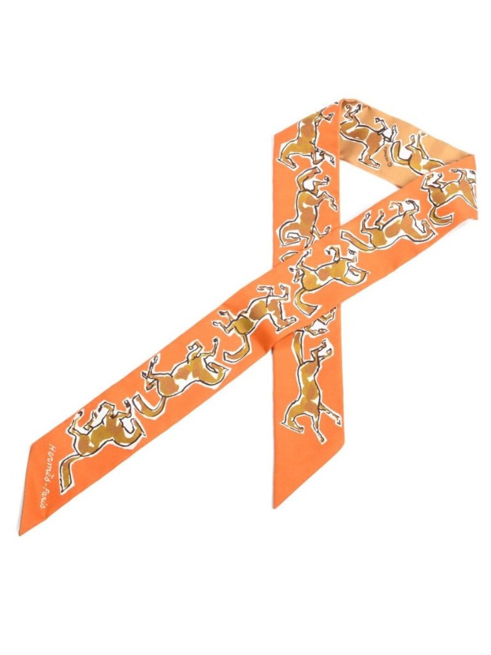 Hermes Scarf Twilly Scarves Orange